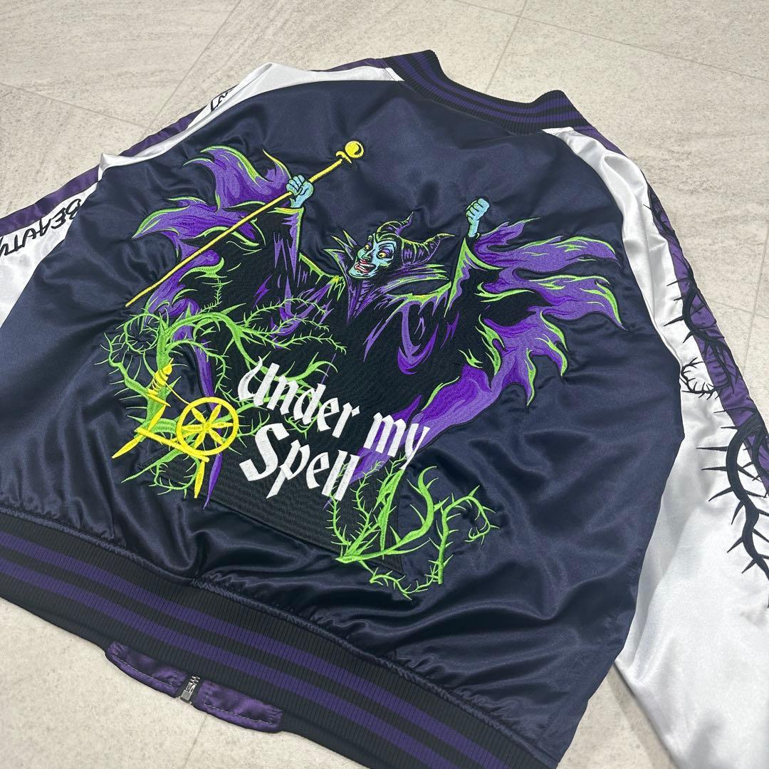 希少 未使用タグ付【ヴィランズ】ディズニー×丸眞 スカジャン 刺繍 中綿 L