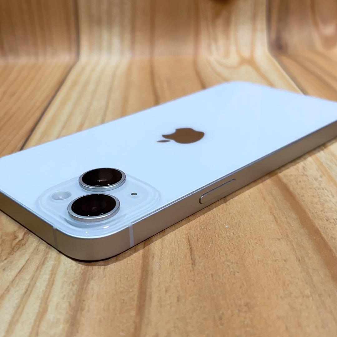 SIMフリー 本体 iPhone 14 128 GB ホワイト 601 電池良好