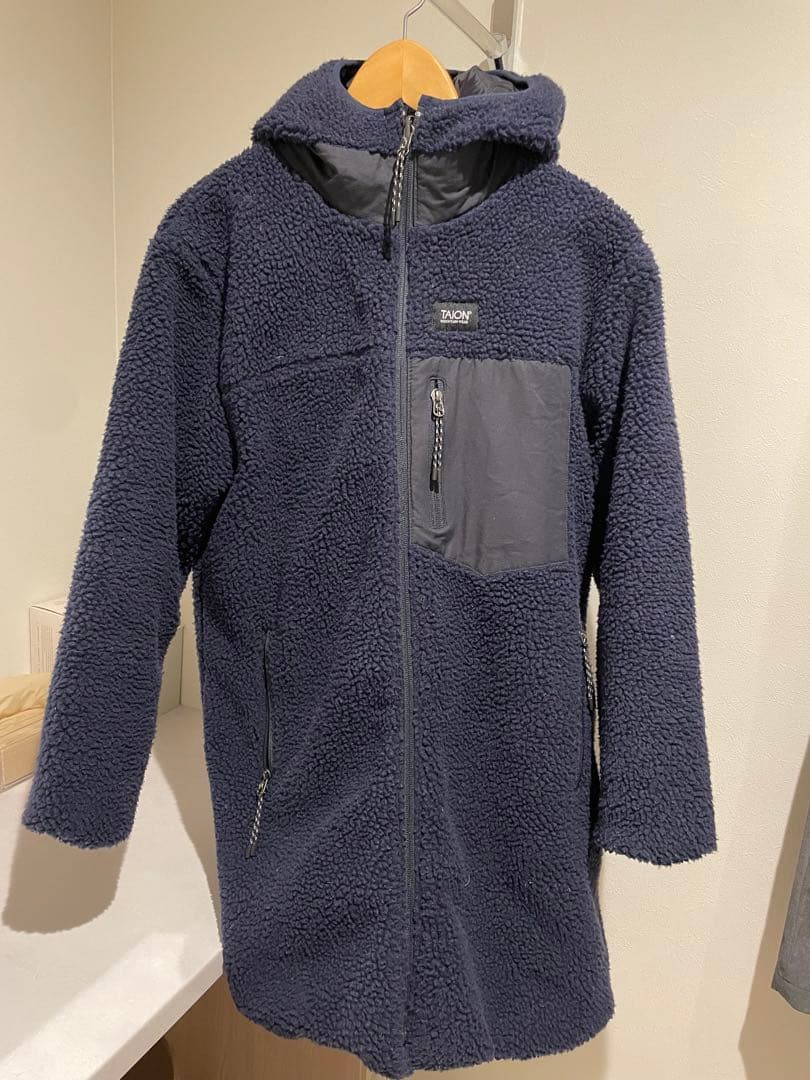 TAION/タイオン 別注ボア×ダウンフードコート(リバーシブル)