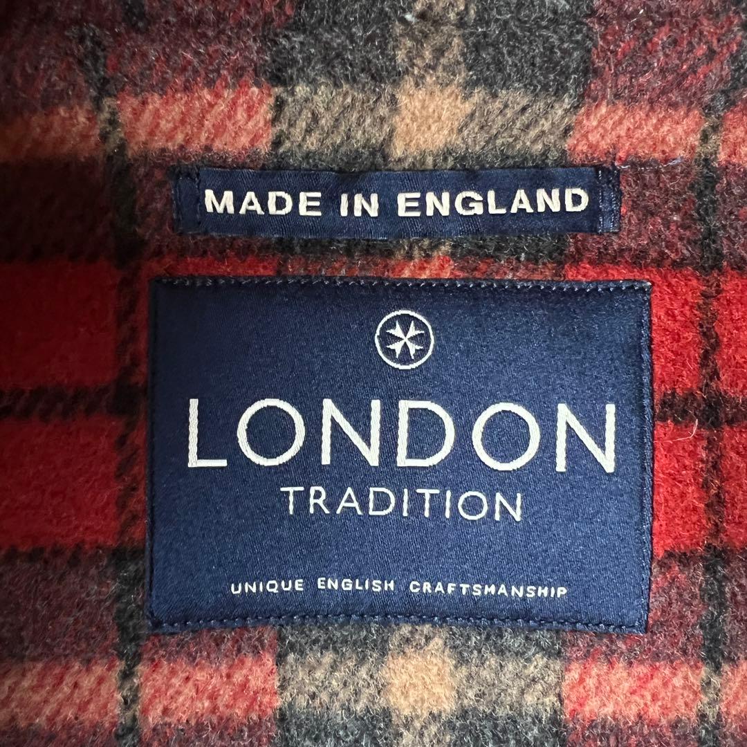 LONDON TRADITION ロンドントラディション L ダッフルコート赤
