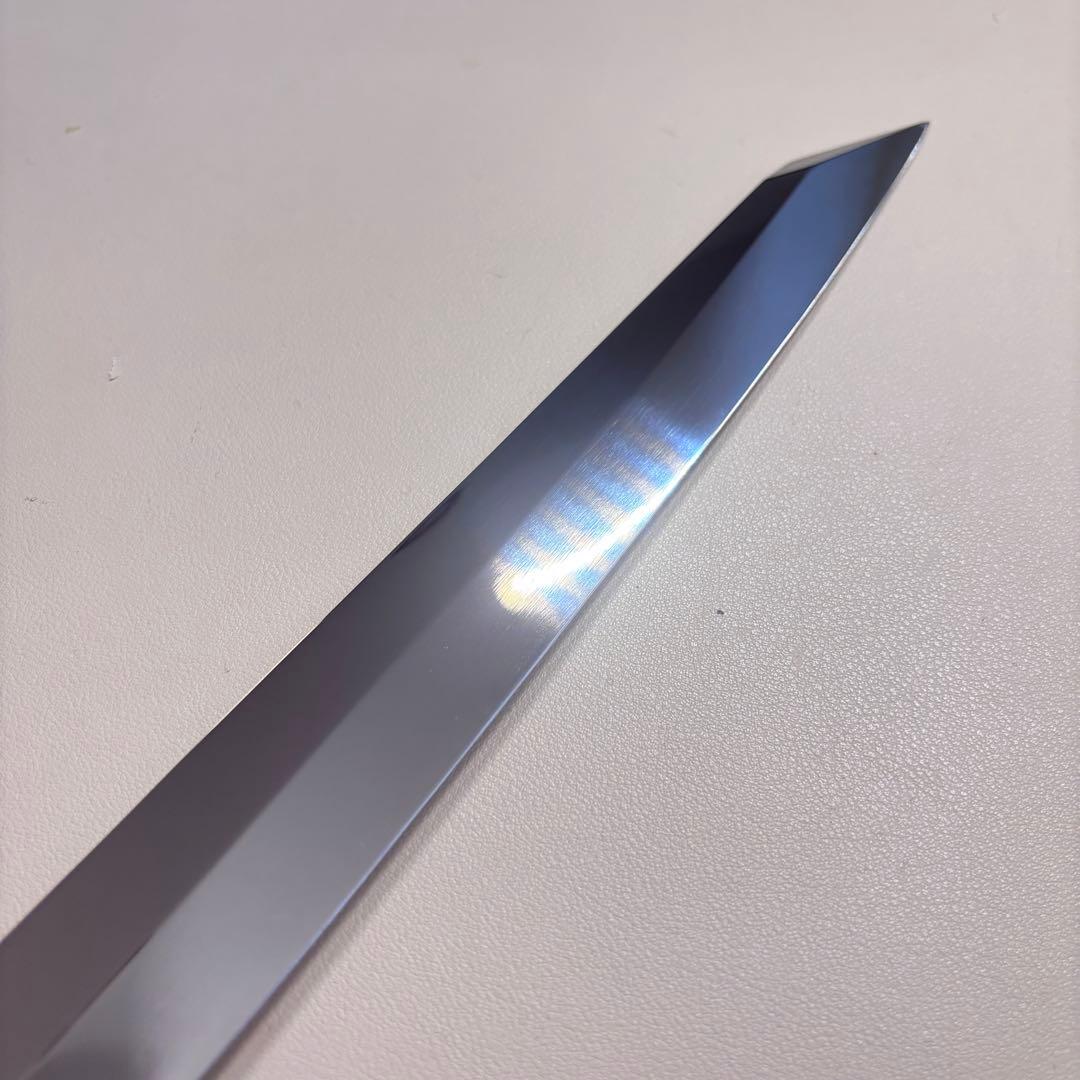 【特価限定】270mm 切付柳刃包丁 鏡面　黒檀八角柄 刺身包丁 「全鋼」'ᘲ