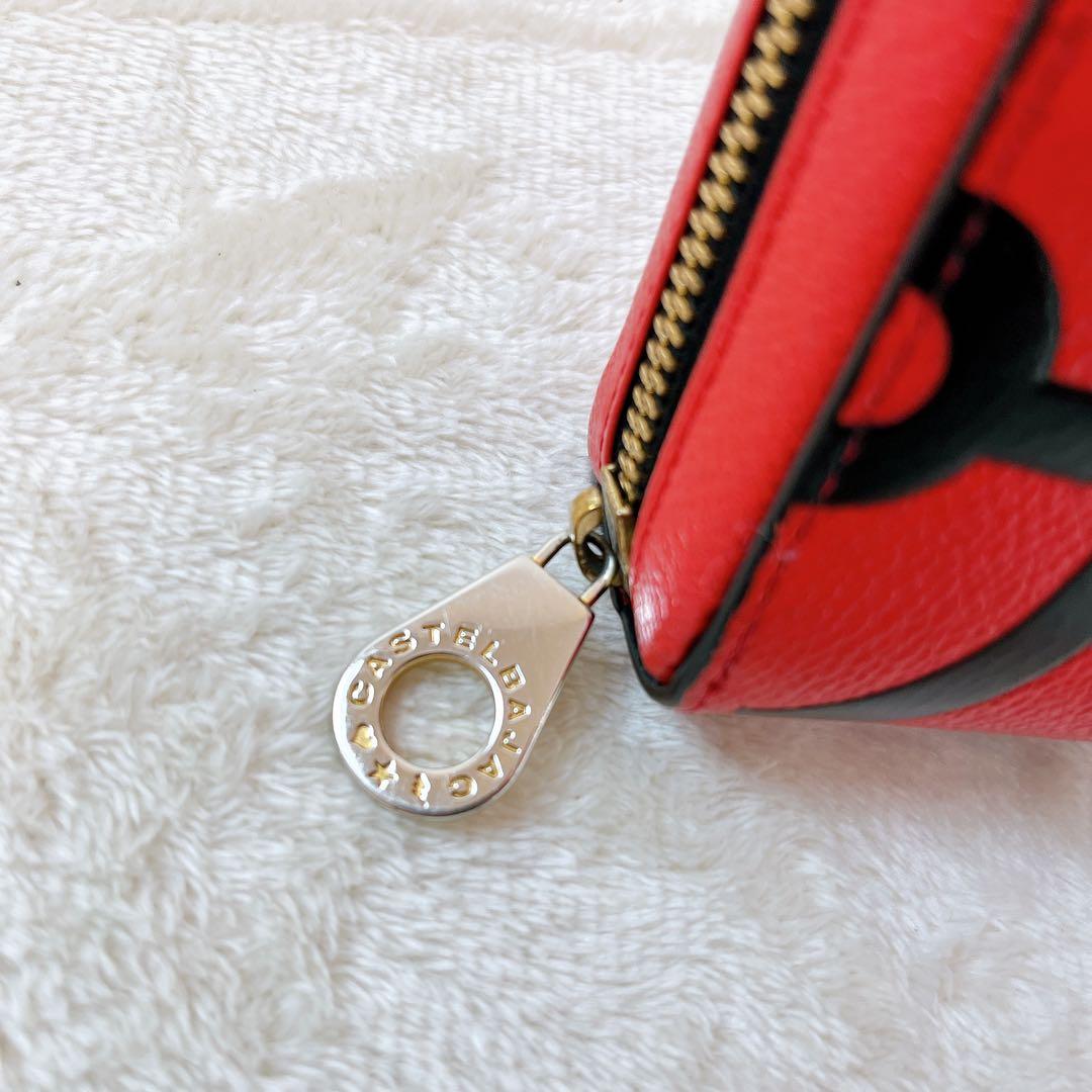 カステルバジャック 長財布 ラウンドファスナー 本革 レザー 大きめ 大容量