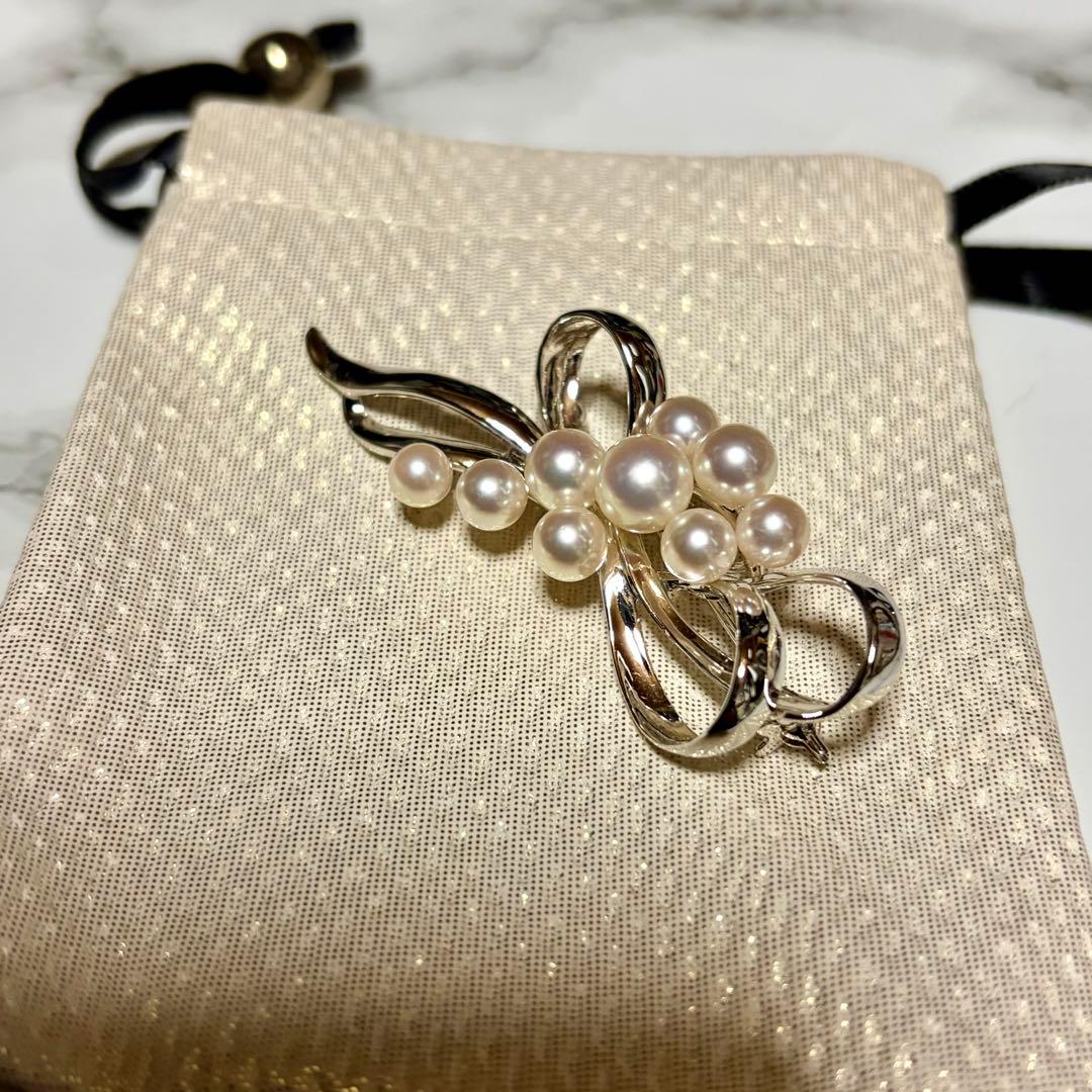 田崎真珠　アコヤ真珠　ブローチ　未使用