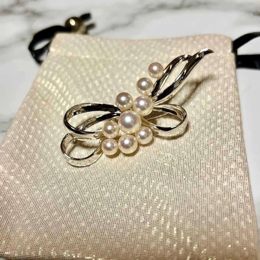 田崎真珠　アコヤ真珠　ブローチ　未使用