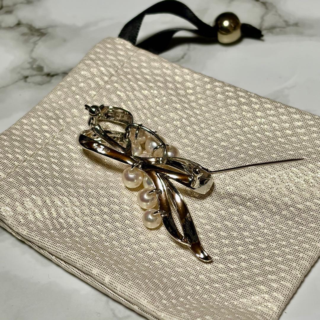 田崎真珠　アコヤ真珠　ブローチ　未使用