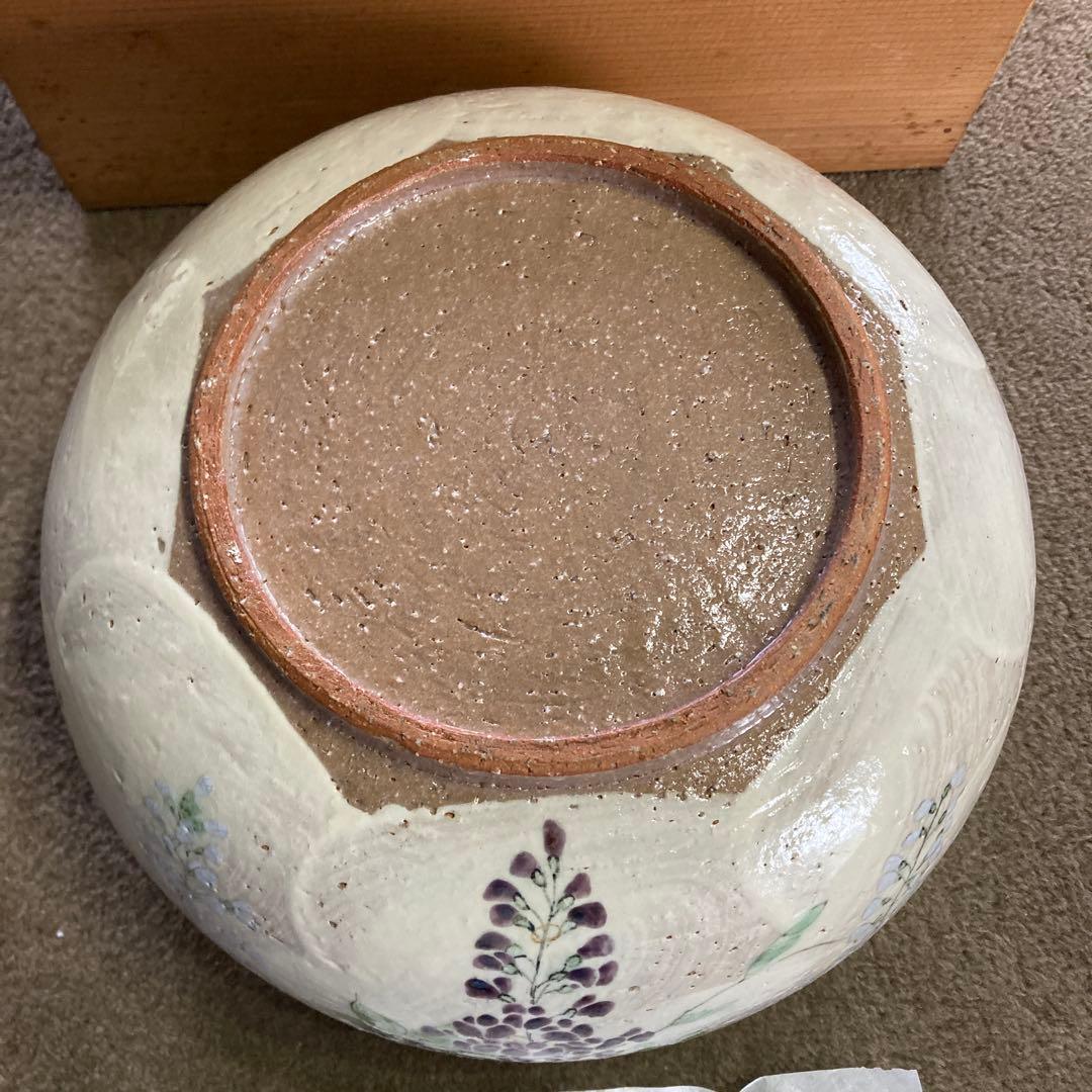 d*7様 美品 京焼 陶葊 陶あん 土淵善丕 御鉢 大鉢 共箱付き 花柄