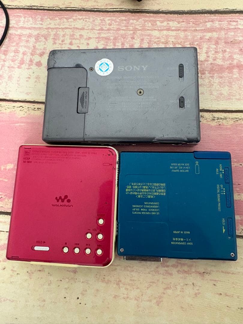 SONY ポータブルMDプレーヤー 3台セット　ワークマン　walkman