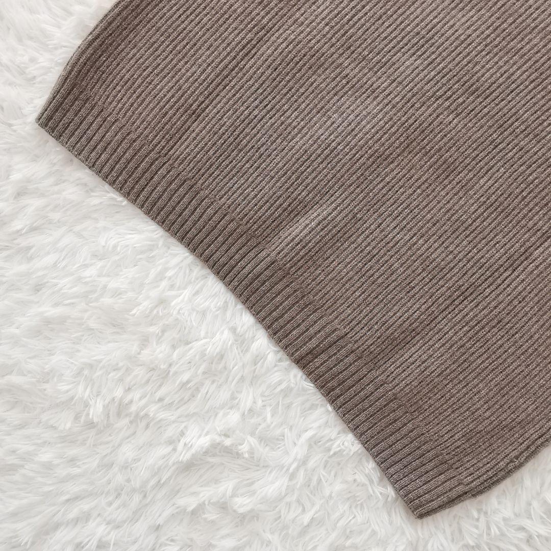 試着のみ SEEALL ヤク オーバーサイズ クルーネック セーター 茶 F