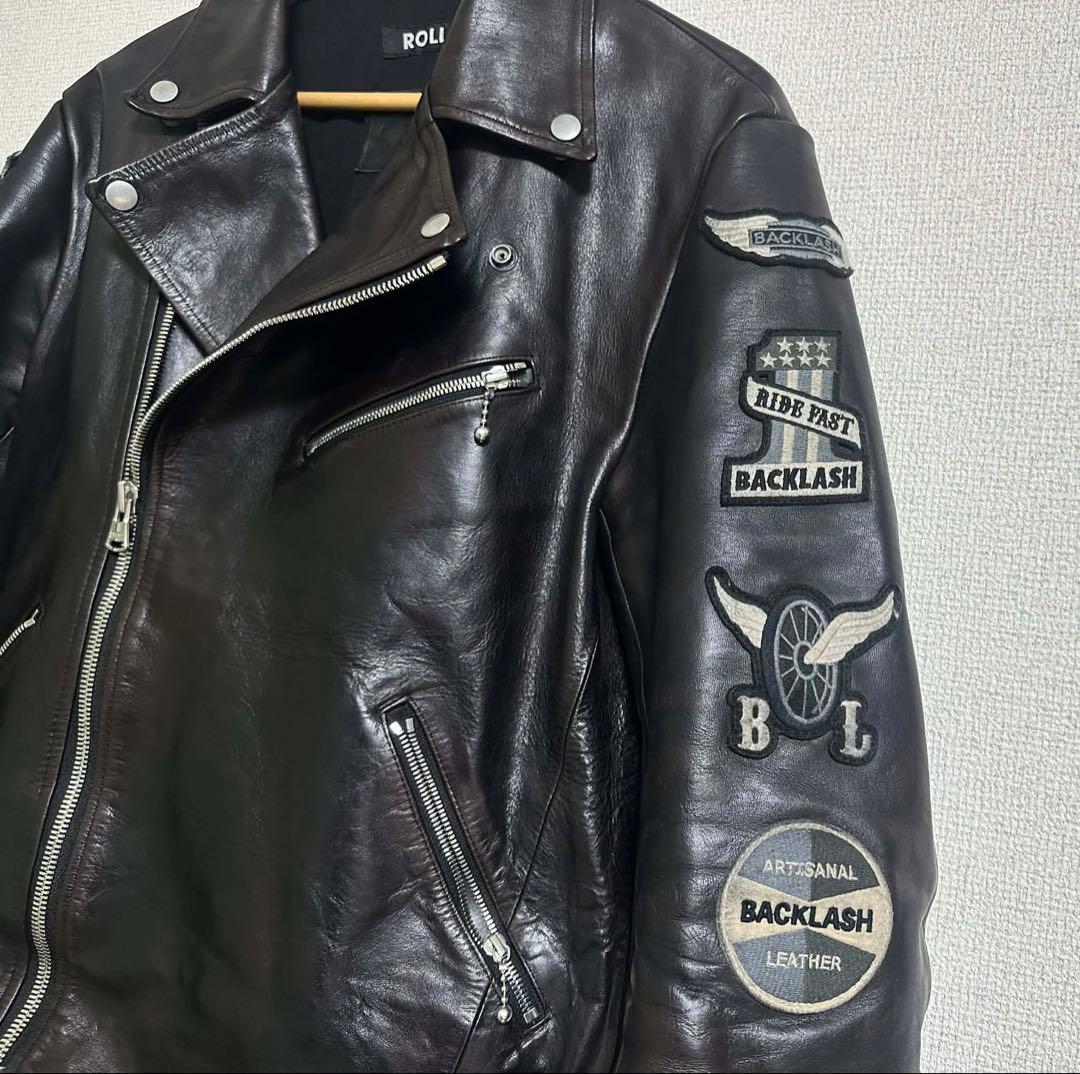 バックラッシュ×ROLL コラボライダースジャケット　L（実寸XL相当）