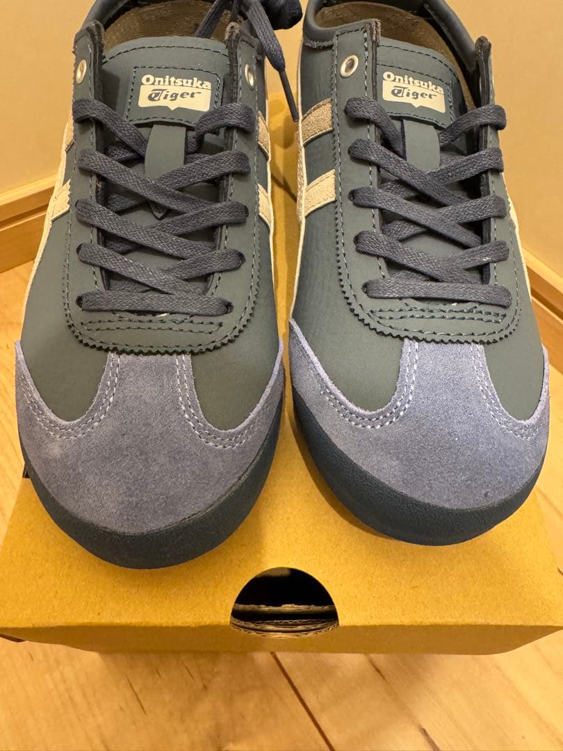 新品未使用 オニツカタイガー　メキシコ66 グレー/ネイビー箱、タグ無し