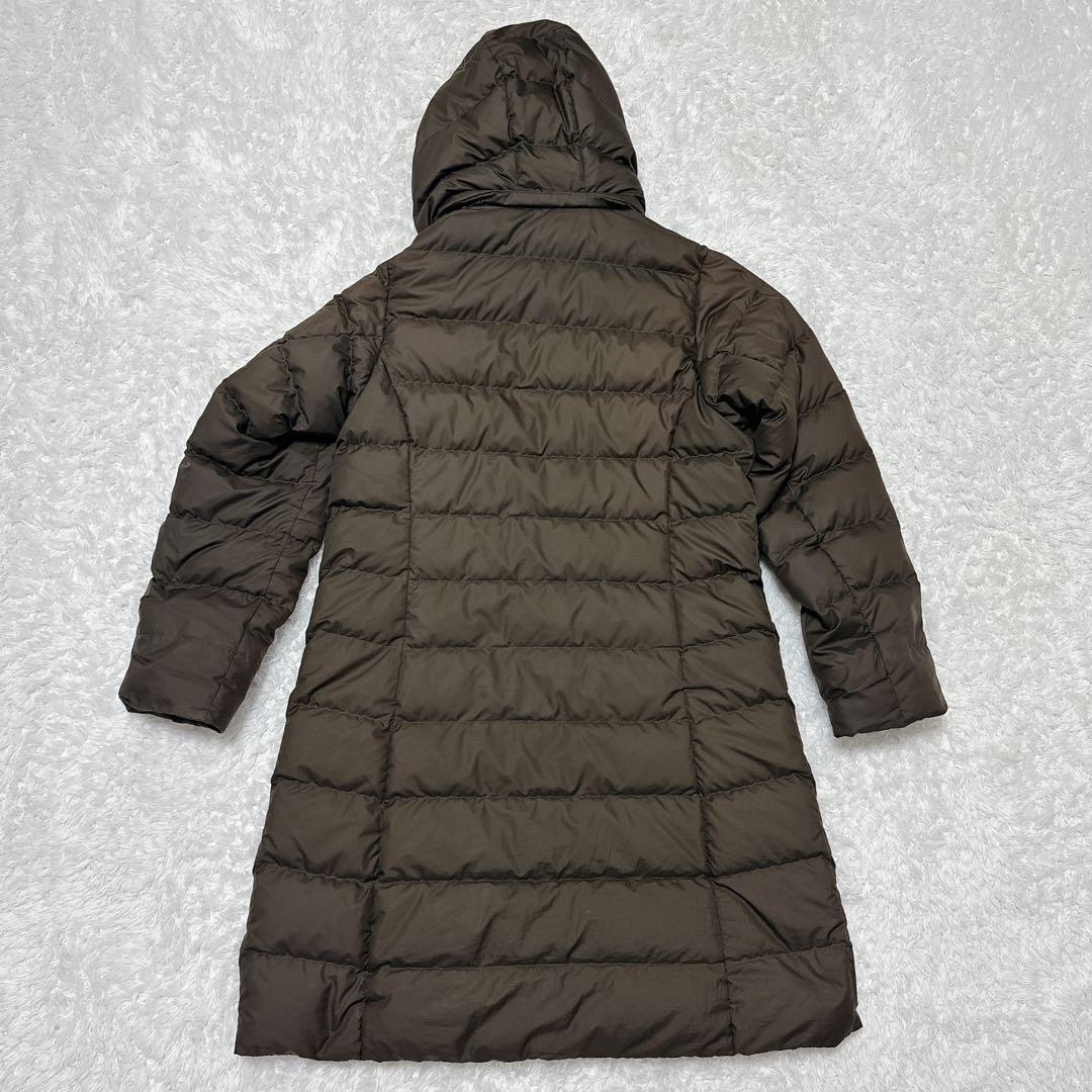 良品 モンベル ロングダウン ex800 ブラウン レディースL 収納袋あり