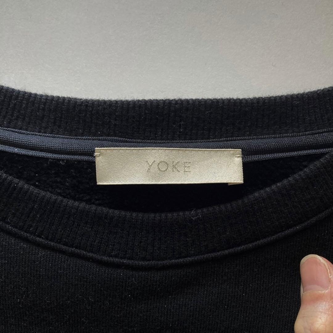 YOKE　OVERSIZED PIPING SWEAT　黒 3