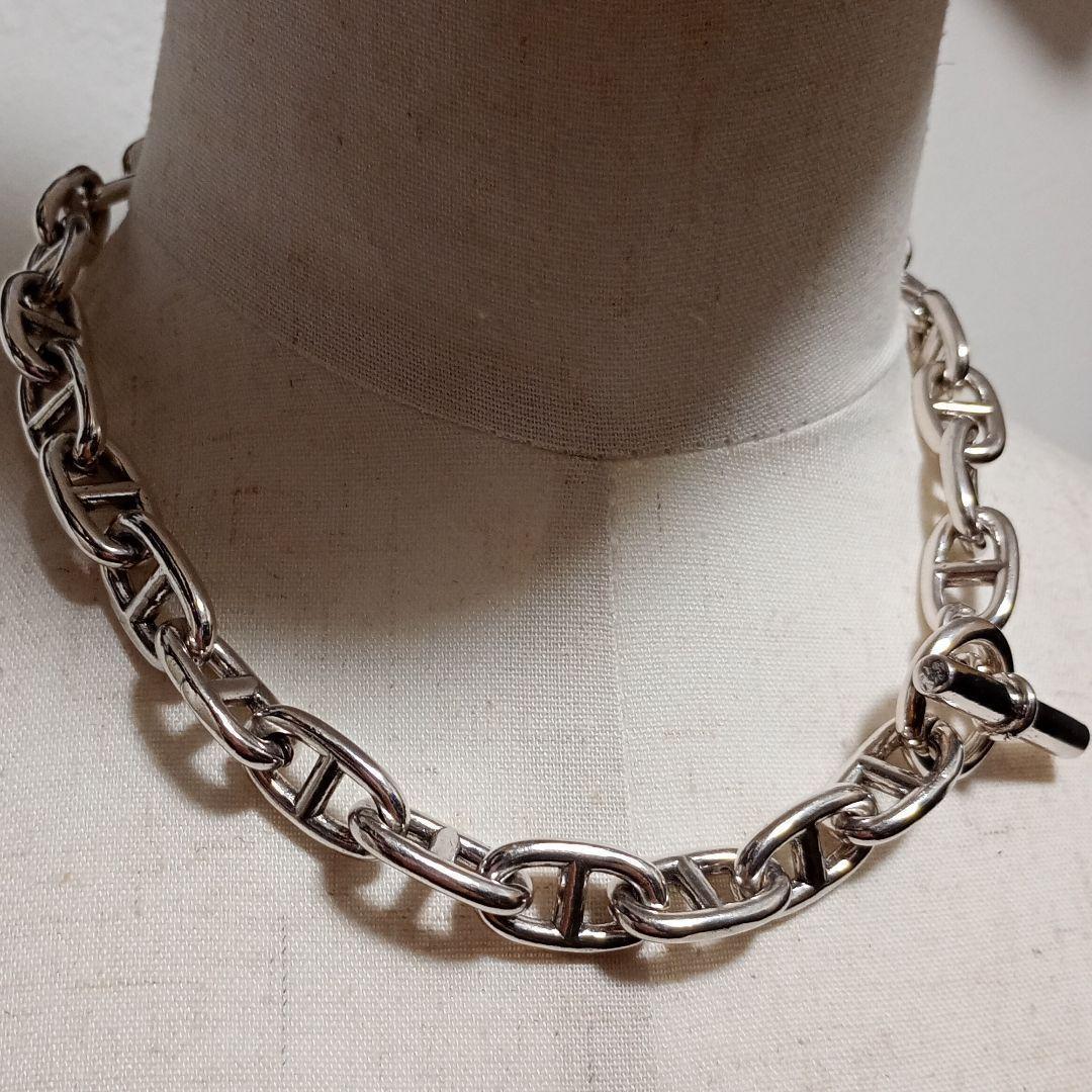 【高級】 ヴィンテージ シルバー 925 刻印 ネックレス シェーヌダンクル