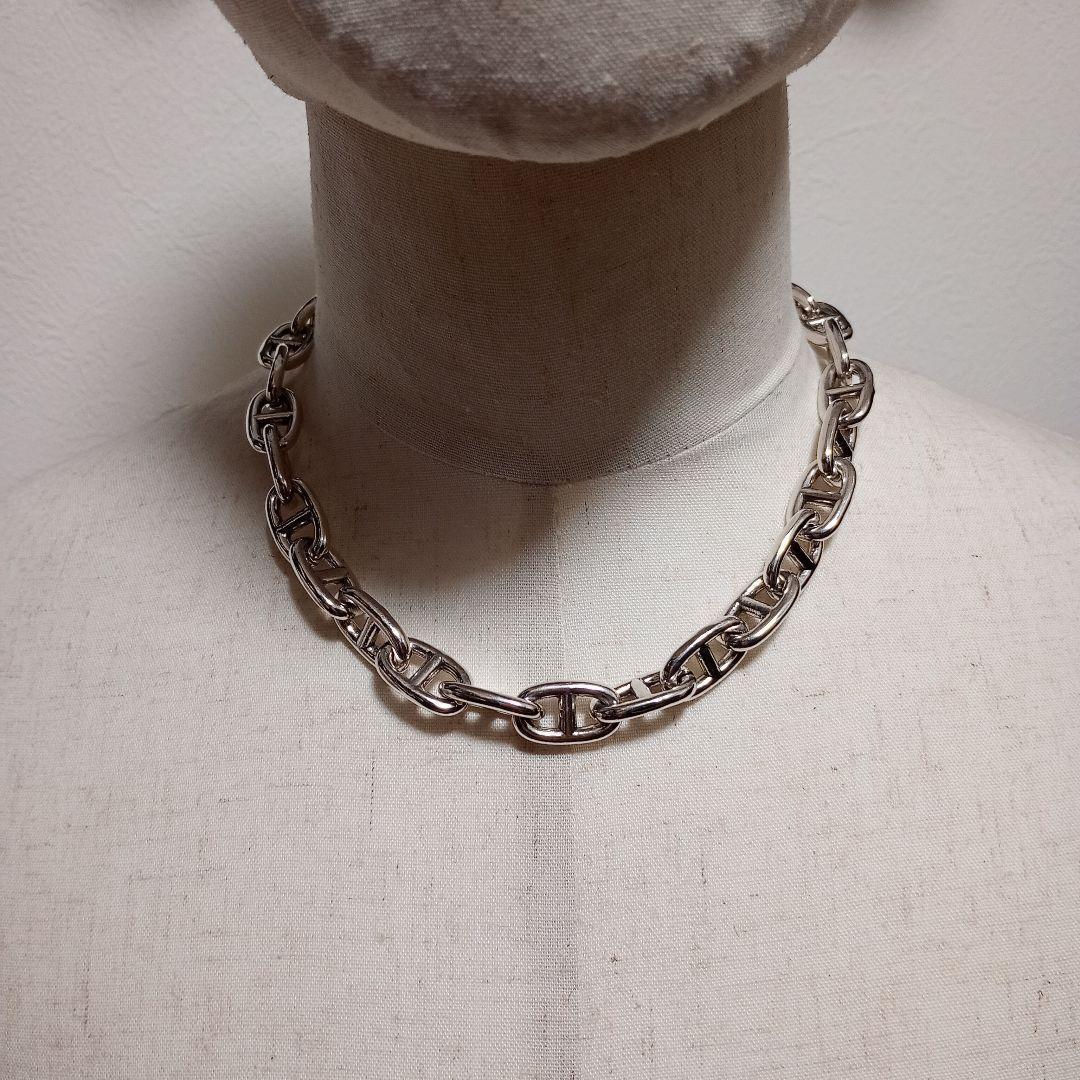 【高級】 ヴィンテージ シルバー 925 刻印 ネックレス シェーヌダンクル