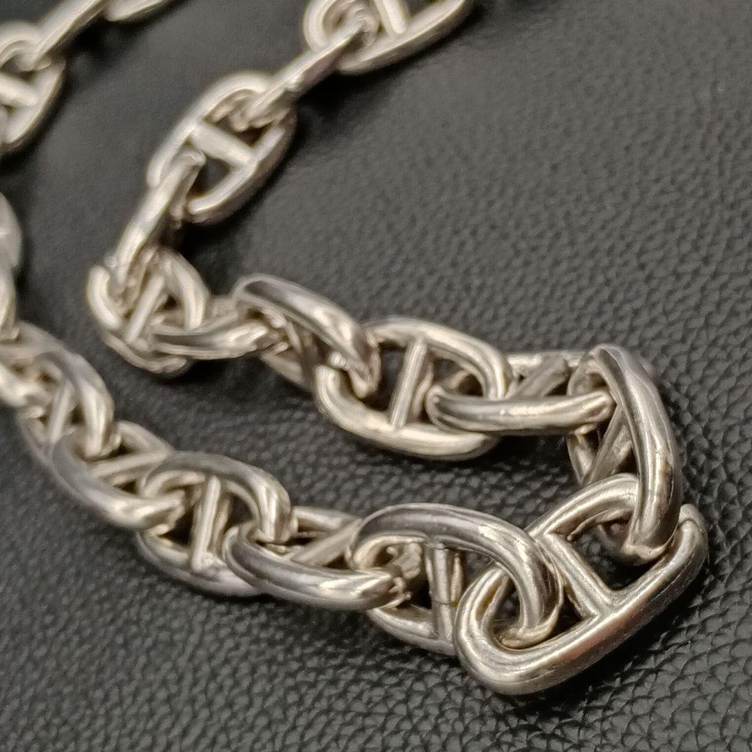 【高級】 ヴィンテージ シルバー 925 刻印 ネックレス シェーヌダンクル