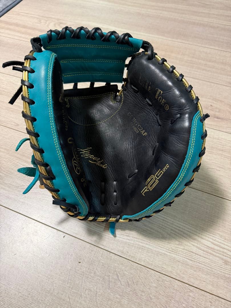 Rawlings 軟式グローブ 黒と水色
