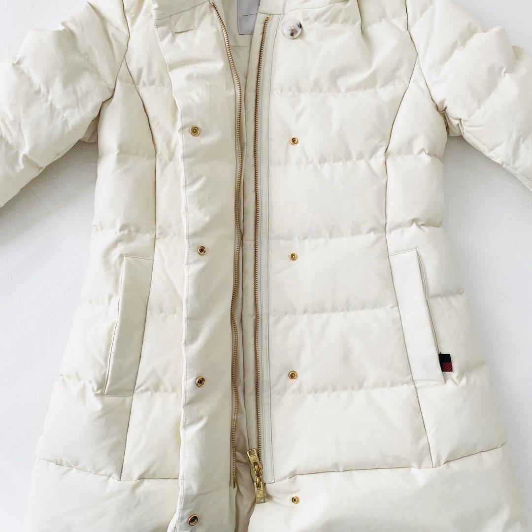 3181A ウールリッチ　スピックスパン別注ロングダウンジャケット フード付き白