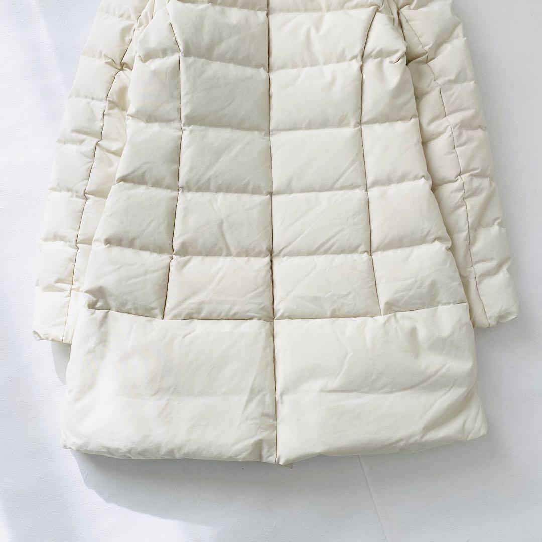 3181A ウールリッチ　スピックスパン別注ロングダウンジャケット フード付き白