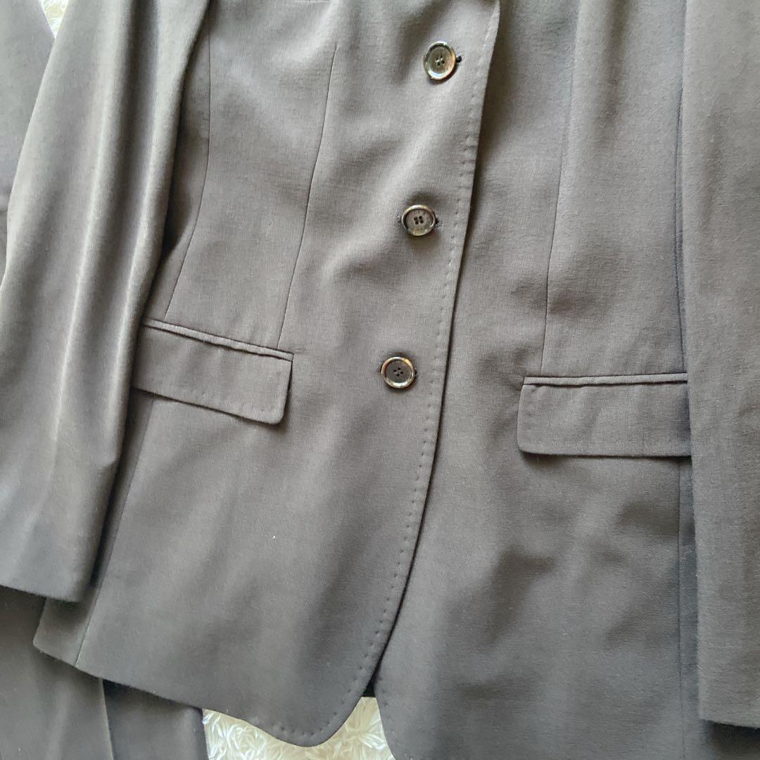 極美品　大きいサイズ42 ドルチェ&ガッバーナ　パンツスーツ　ストレッチ　茶色