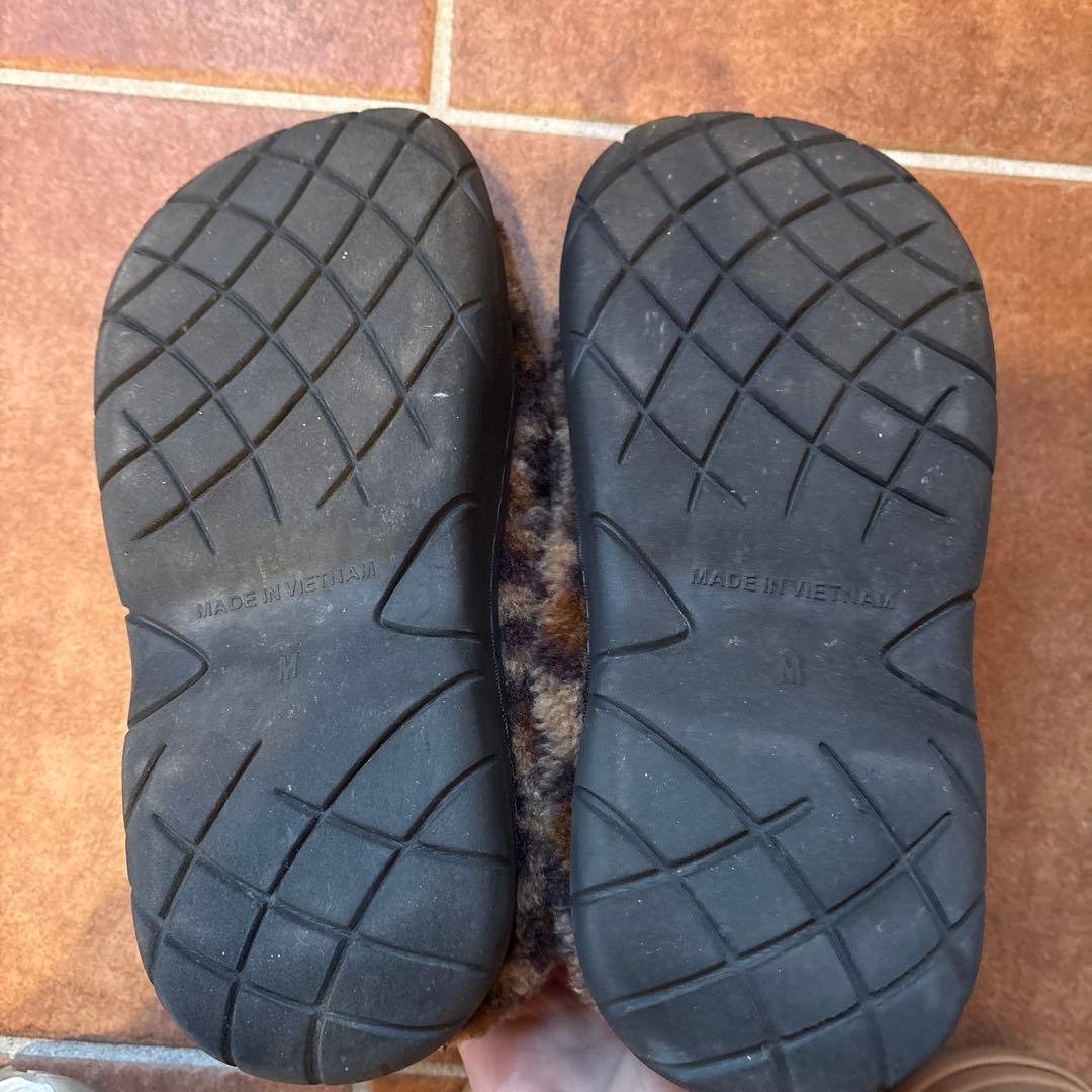 niko and ヒョウ柄オリジナルニコモコモックシューズ