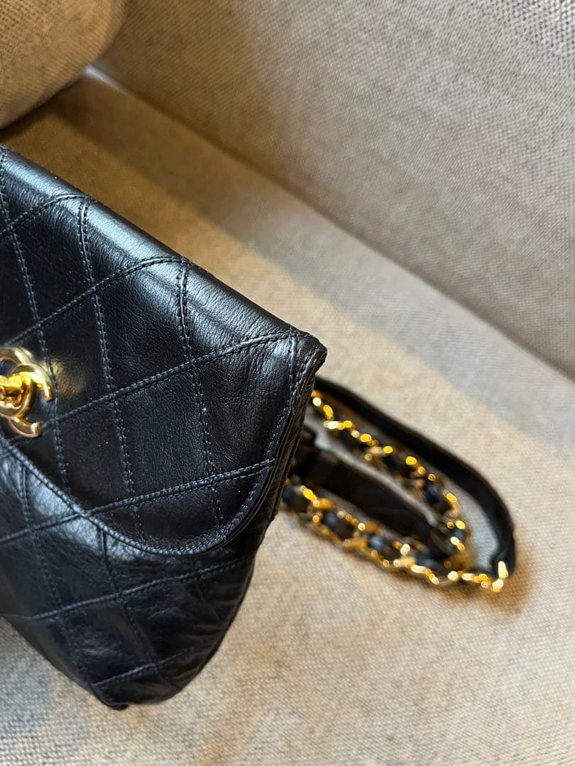 CHANEL ビコローレ　ウエストポーチ　ブラックレザー ショルダー