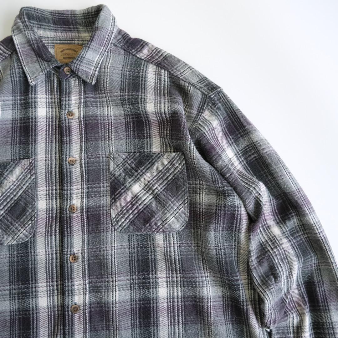 ST.JOHN'S BAY 00s チェックヘビーネルシャツ XLT
