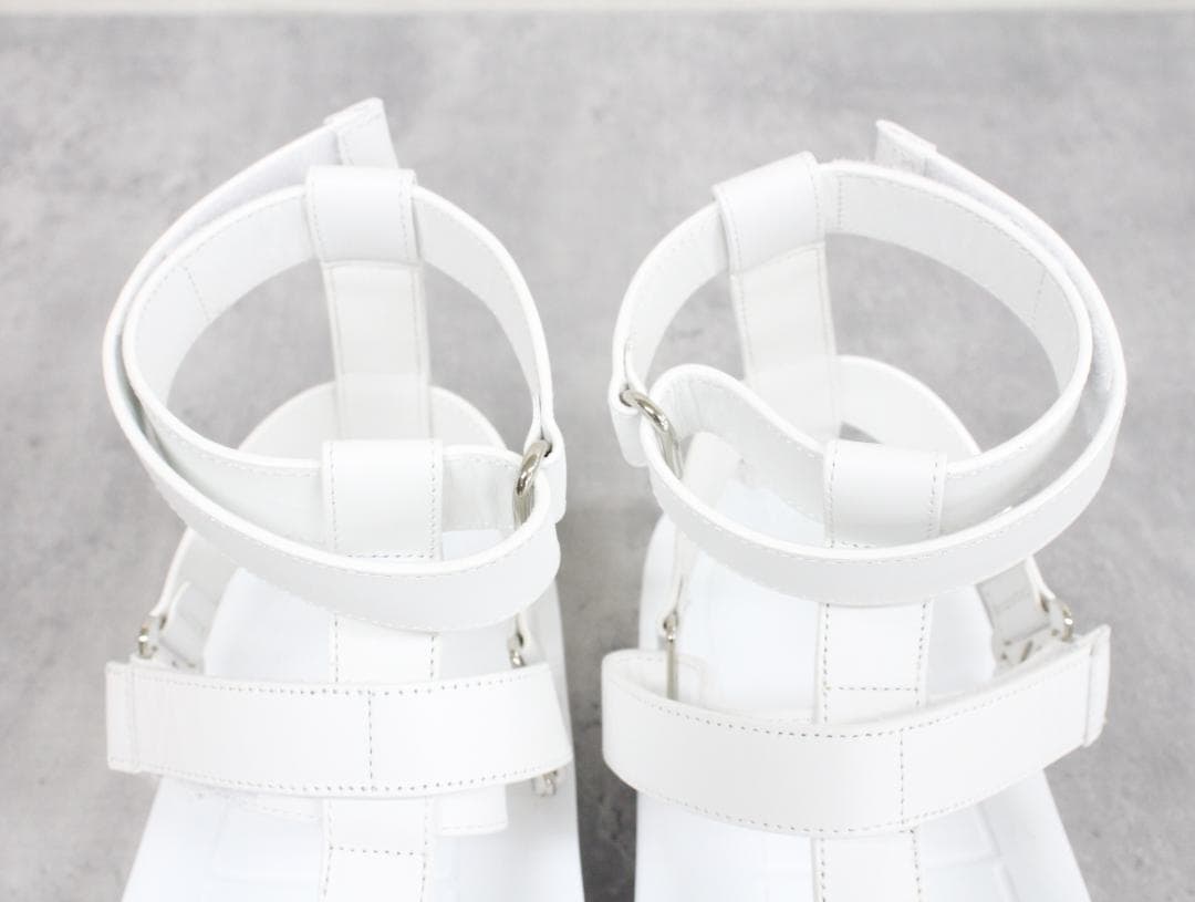 ▲未使用 エルメス エニド レザー サンダル ホワイト39 約25.5㎝