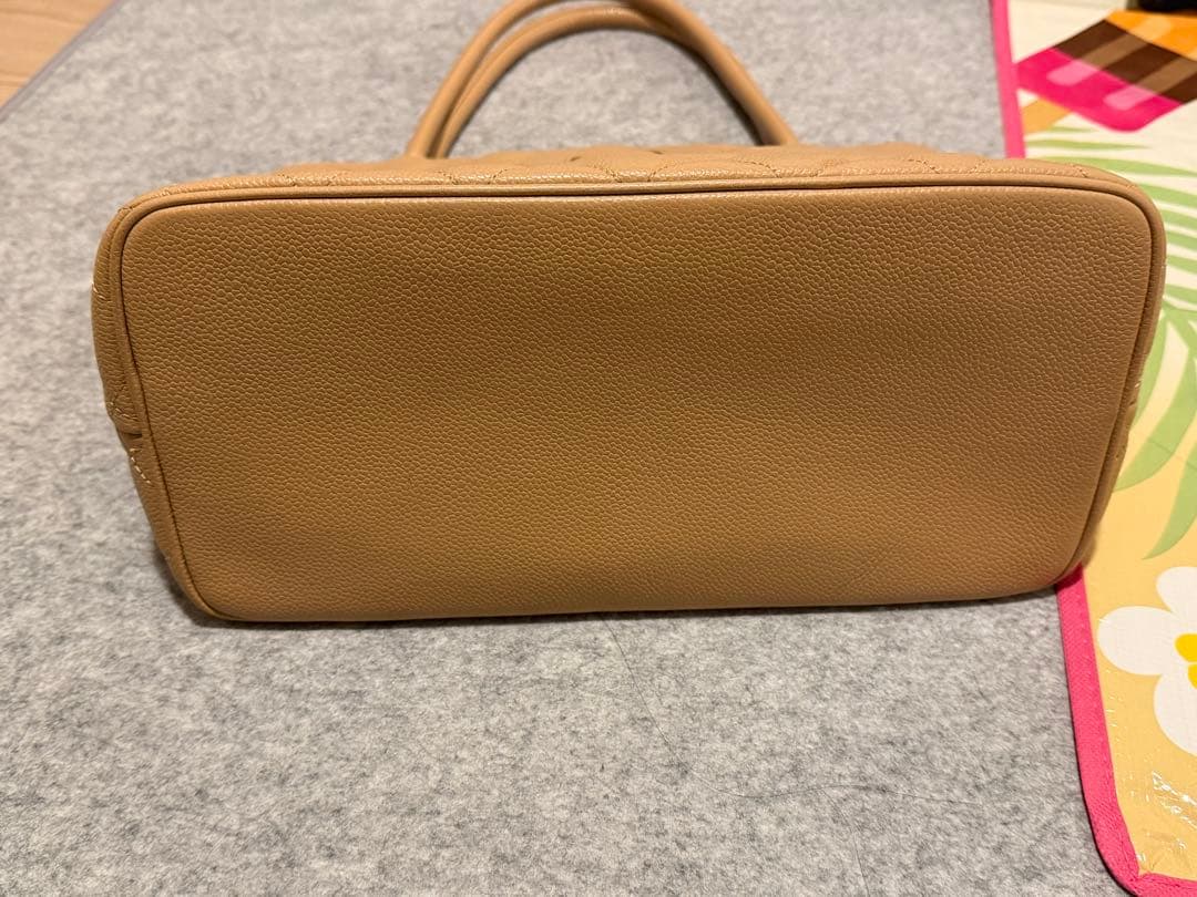 CHANEL ベージュ 復刻トートキャビアスキン トート/ハンドバッグ