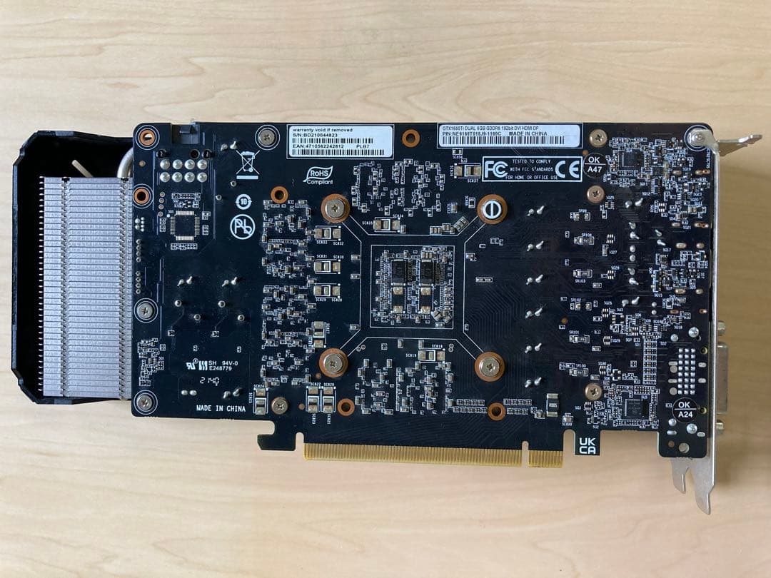 Palit Geforce GTX 1660Ti DUAL 6GB 動作品