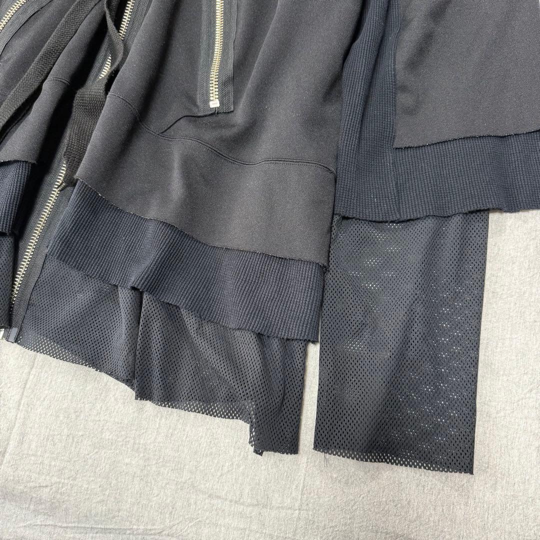 【狂気】KIDILL 刺繍 メッシュ パーカー 黒 FREE オーバーサイズ