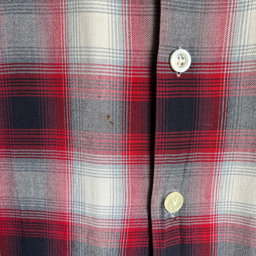 60s オンブレ　レーヨン　シャツ