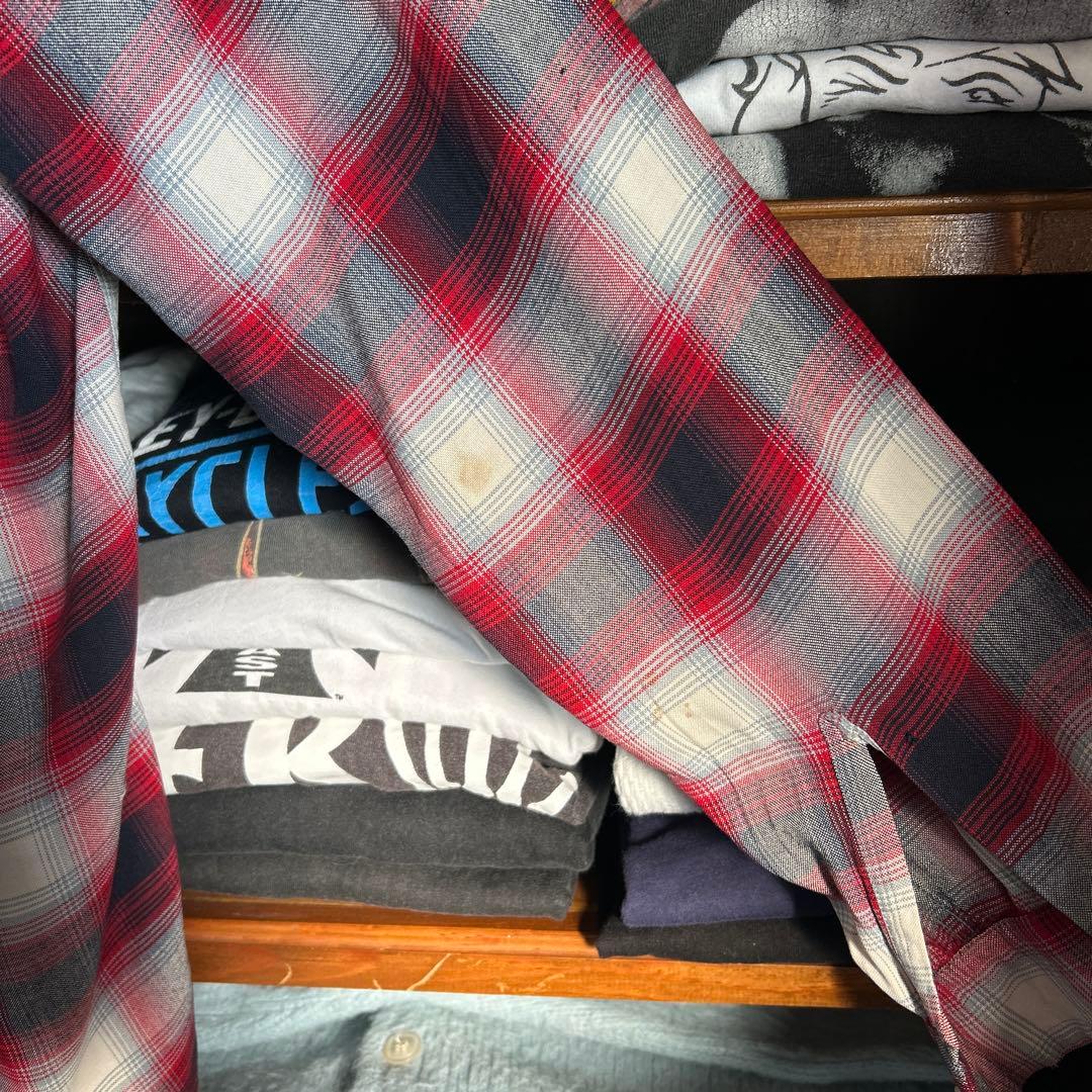 60s オンブレ　レーヨン　シャツ