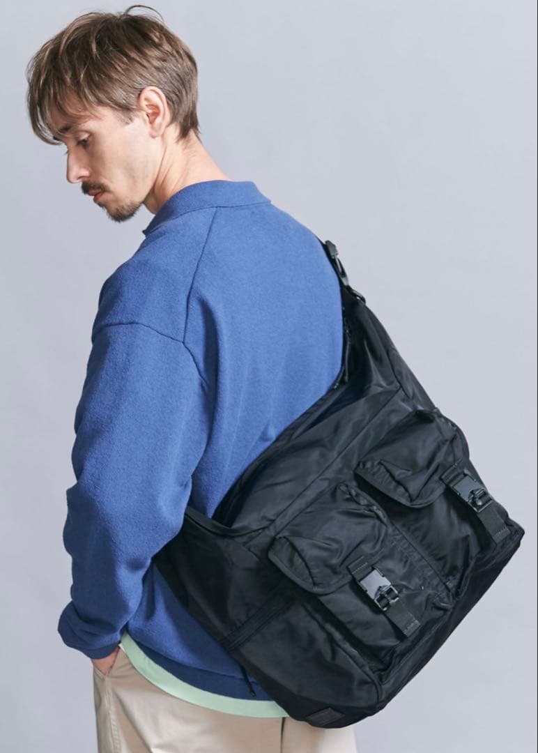 新品バイシクロン✖︎ビューティーアンドユース別注メッセンジャーバッグ黒stussy