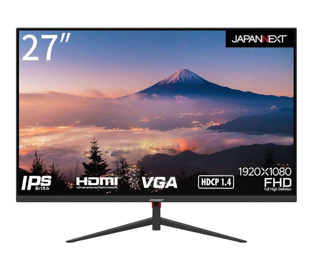 JAPANNEXT 27インチ モニター フルHD