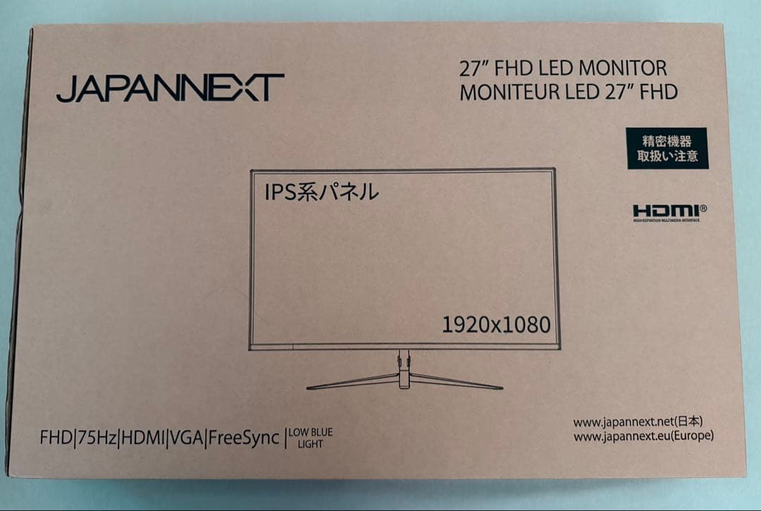 JAPANNEXT 27インチ モニター フルHD