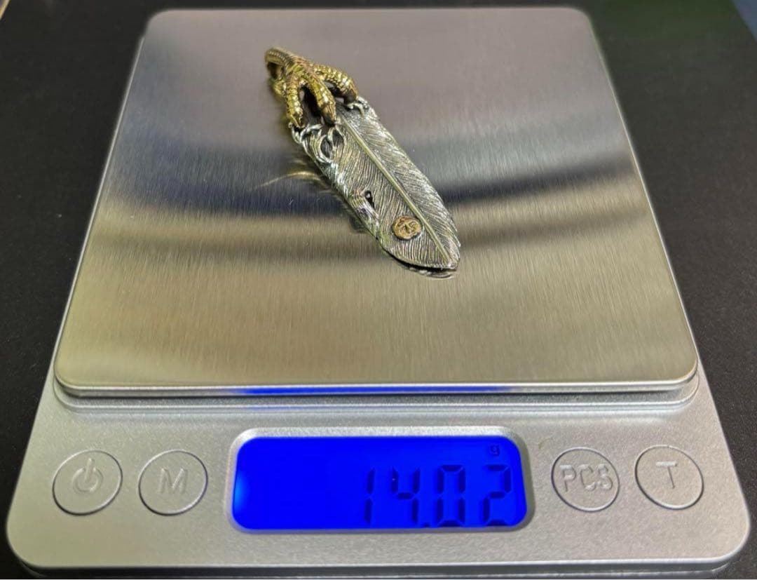 silver925 ペンダントトップ　フェザー イーグル ゴールド シルバー