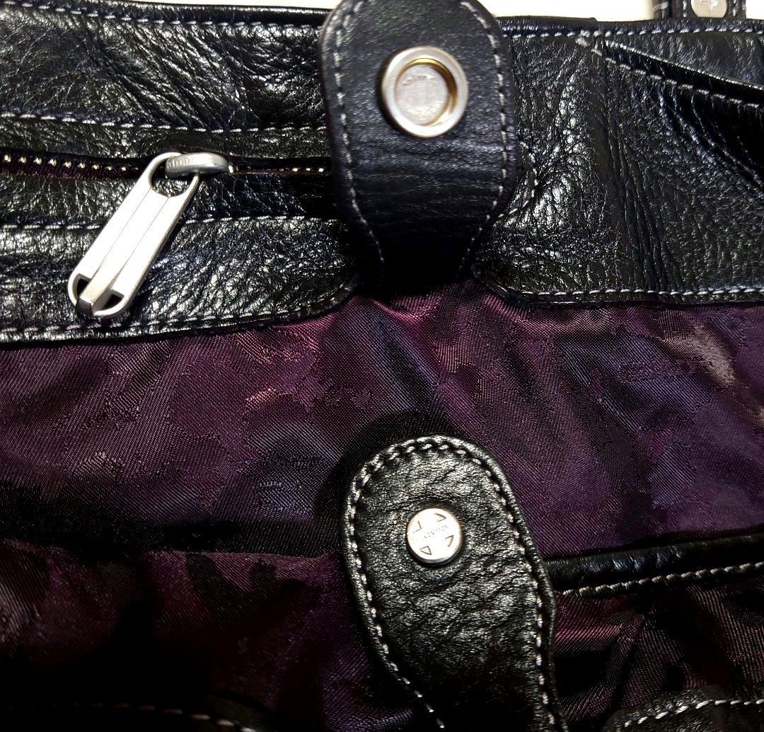 アニアリ オールレザー ビジネス トートバッグ シボ革 ブラック A4収納