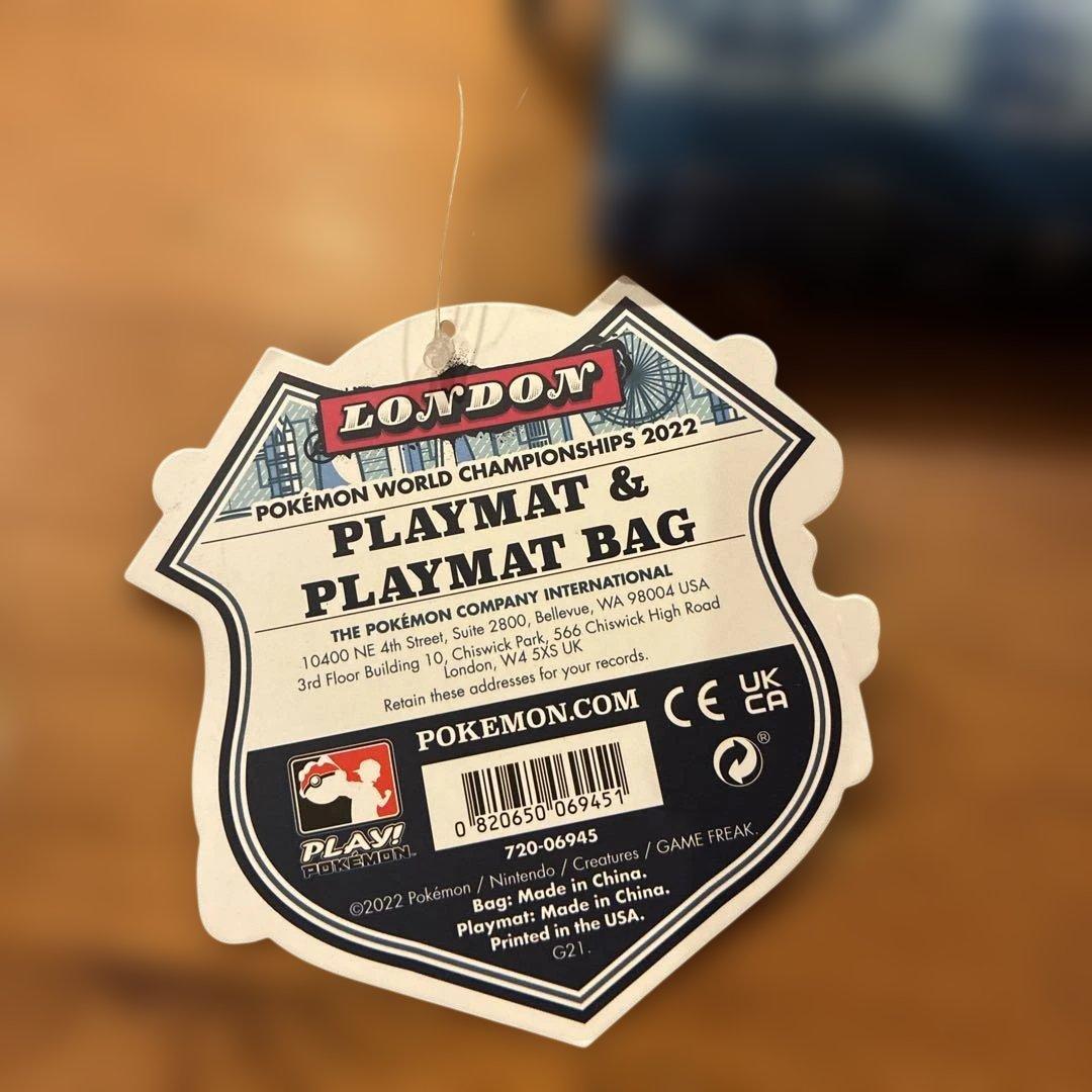 ポケモン WCS2022 ロンドン プレイマット(ケース、タグ付き)