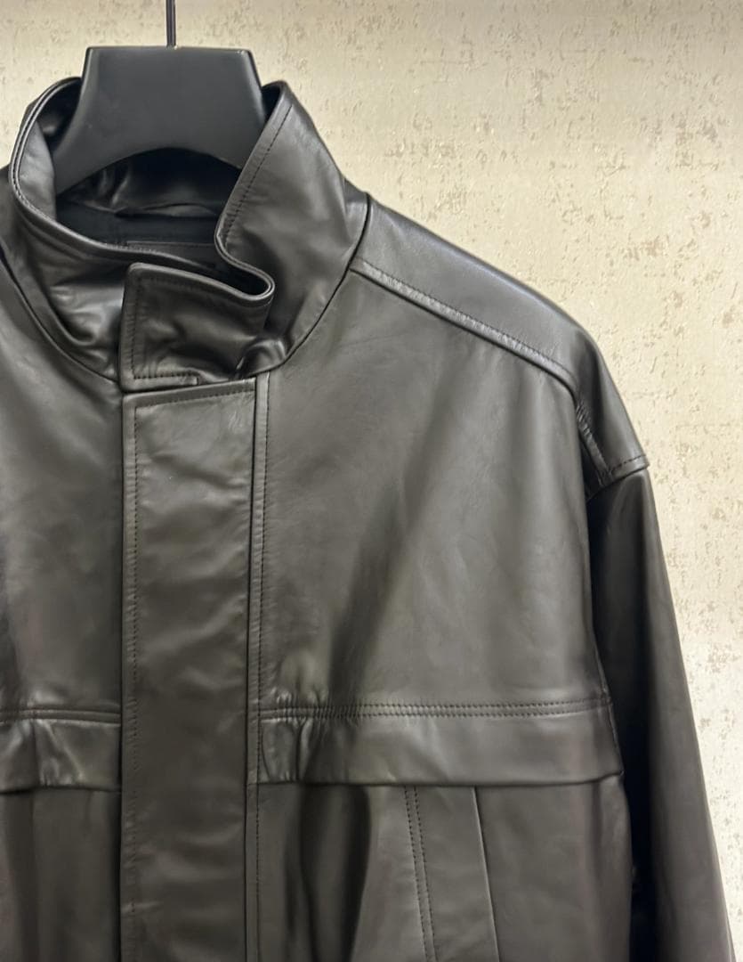 ジャケット・アウター LEMAIRE BOXY LEATHER BLOUSON 23AW