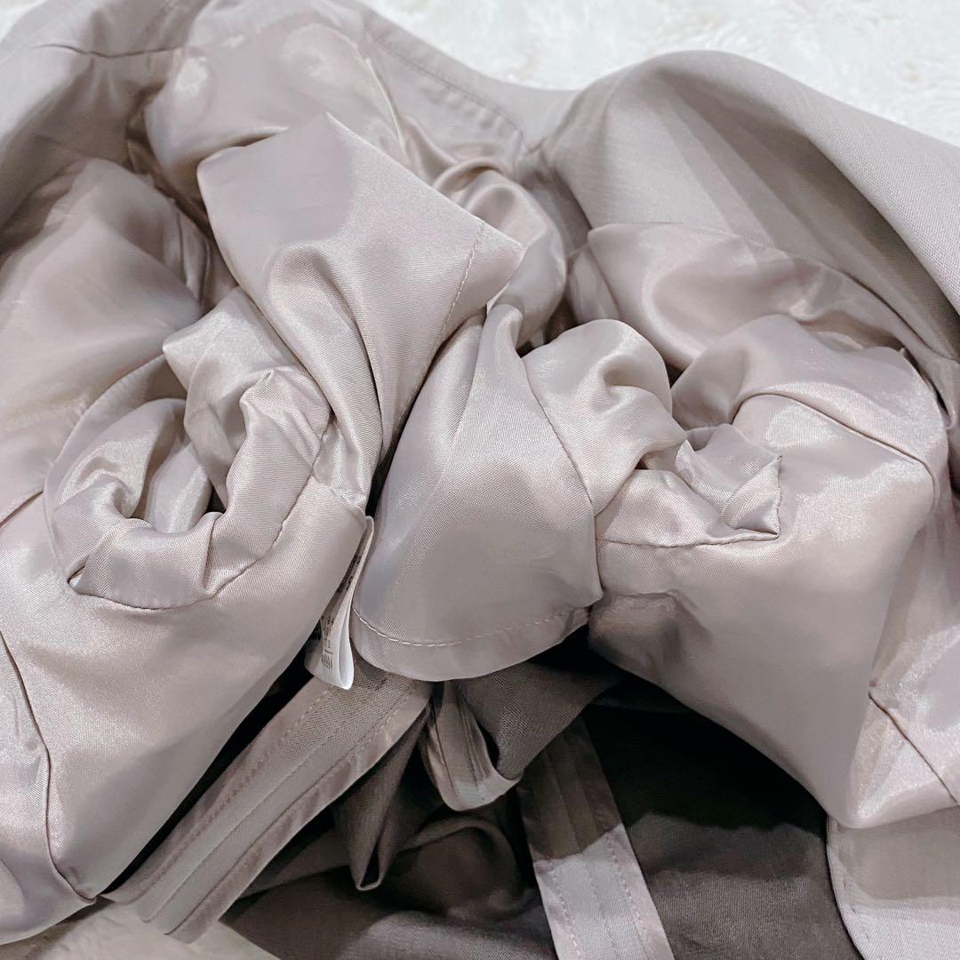 【大きいサイズ】組曲 ストレッチパンツスーツ セットアップ グレージュ