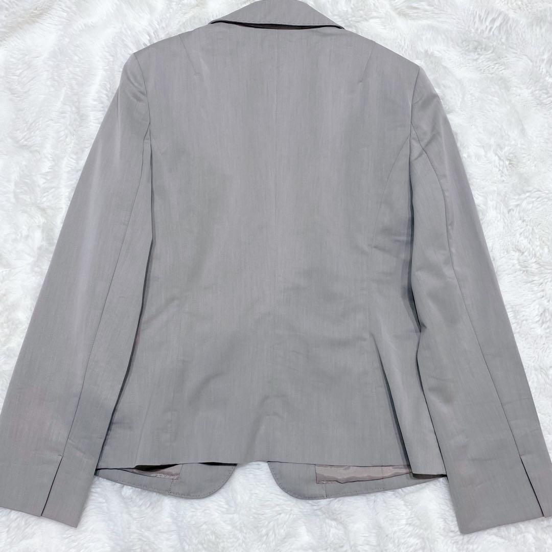 【大きいサイズ】組曲 ストレッチパンツスーツ セットアップ グレージュ