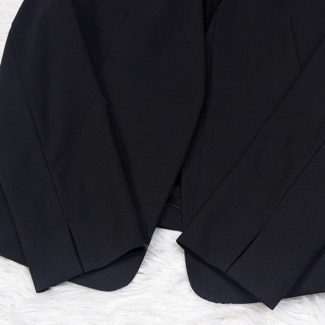 グリーンレーベルリラクシング パンツスーツ 黒 カチリラ ノーラペル 38&36