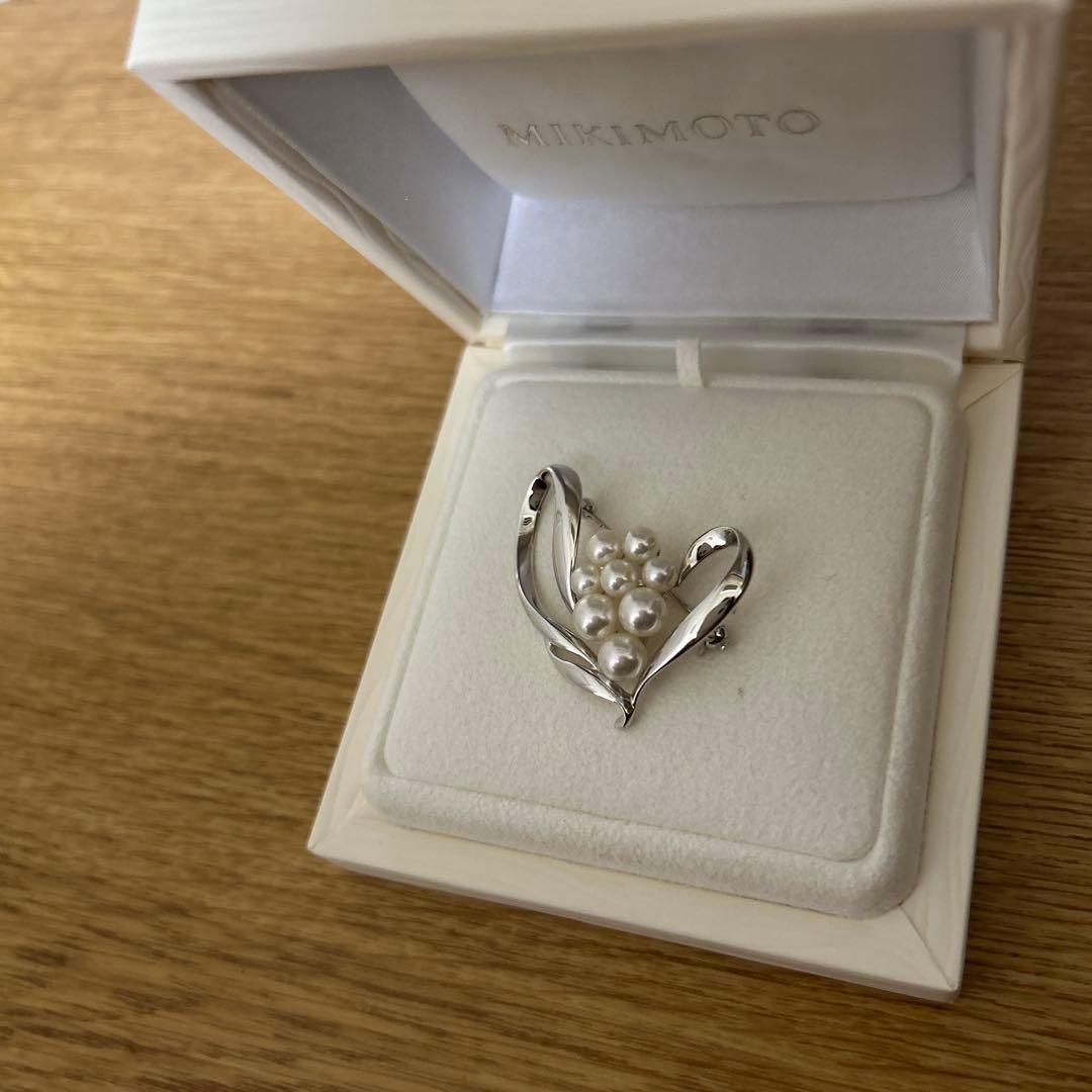 MIKIMOTO ミキモト　真珠　パール　ブローチ シルバー 8珠