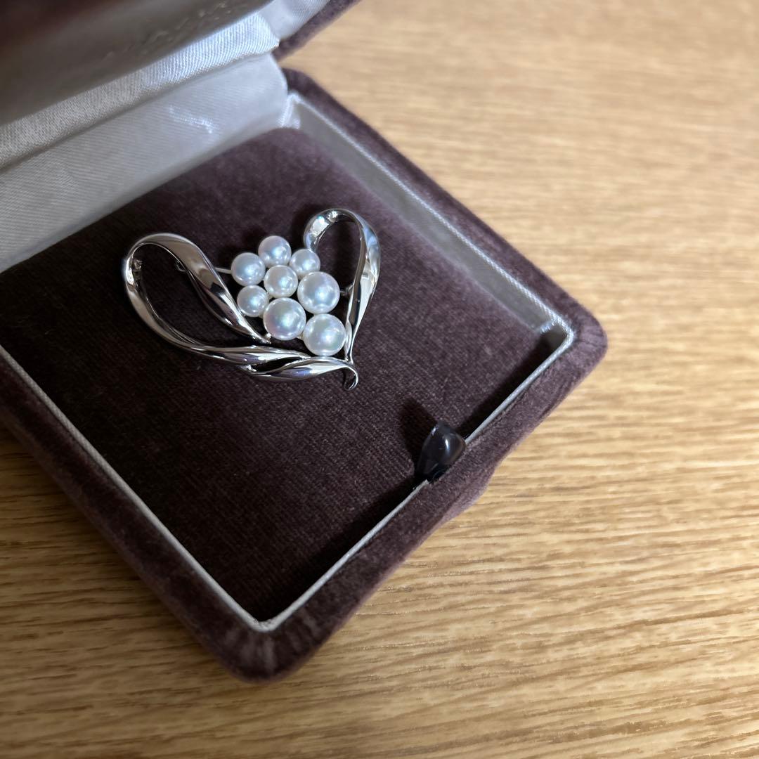 MIKIMOTO ミキモト　真珠　パール　ブローチ シルバー 8珠