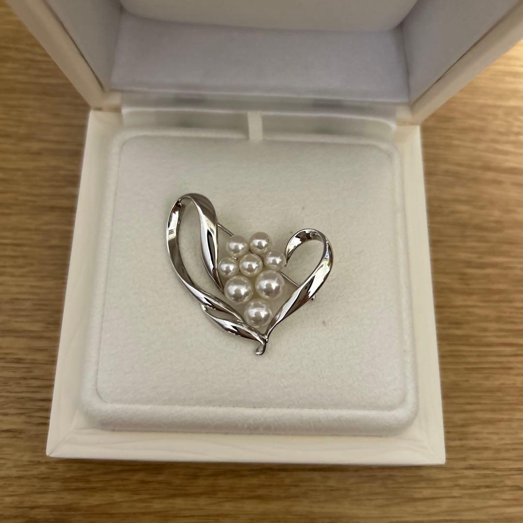 MIKIMOTO ミキモト　真珠　パール　ブローチ シルバー 8珠