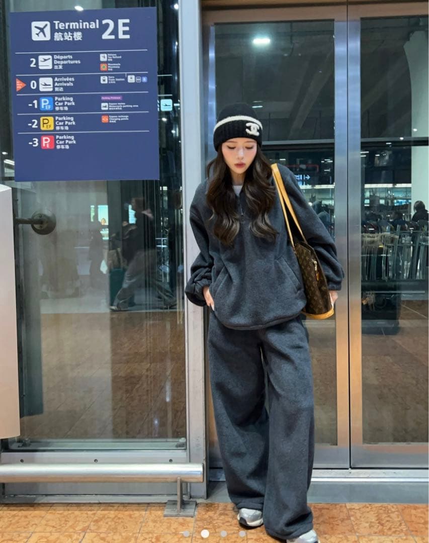 THE TOÉ❤︎Bornheim Fleece Top charcoalgray