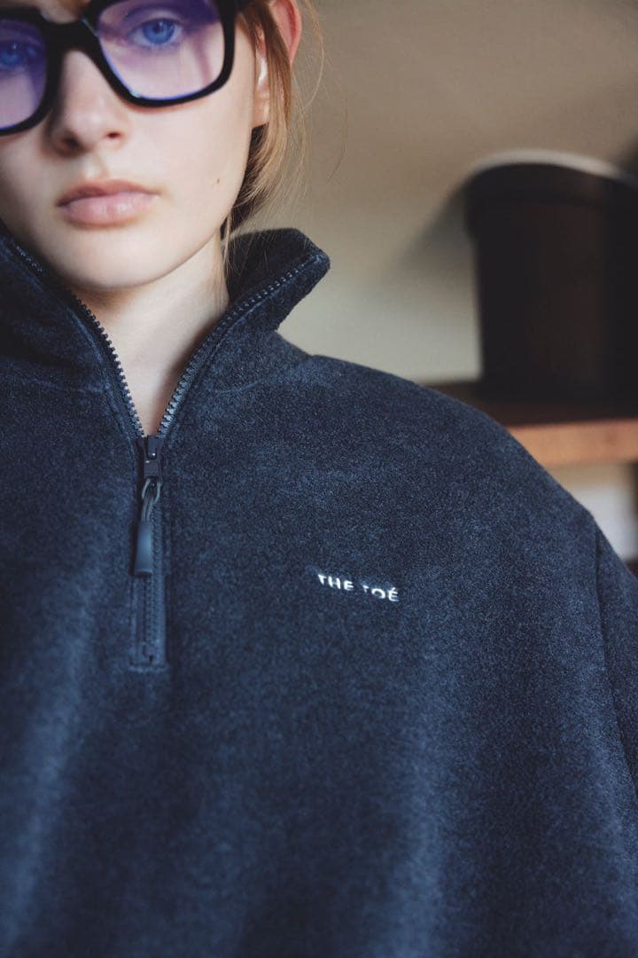 THE TOÉ❤︎Bornheim Fleece Top charcoalgray