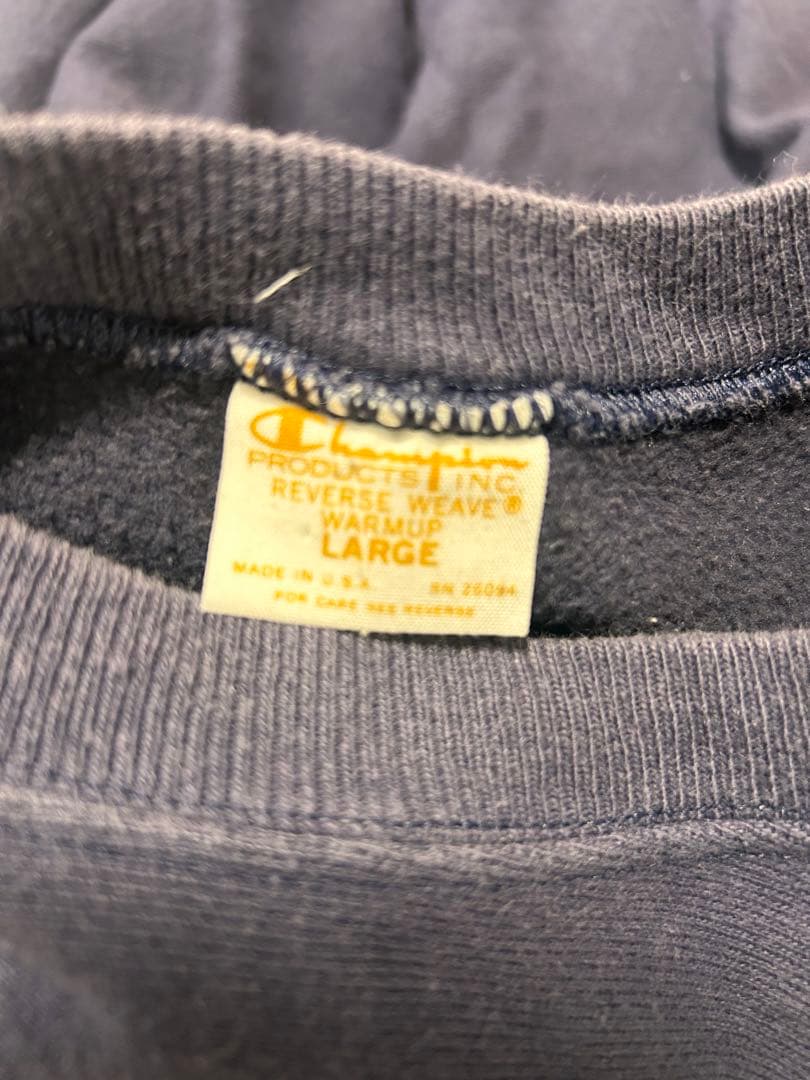 Champion Reverse Weave L ネイビー　単色タグ