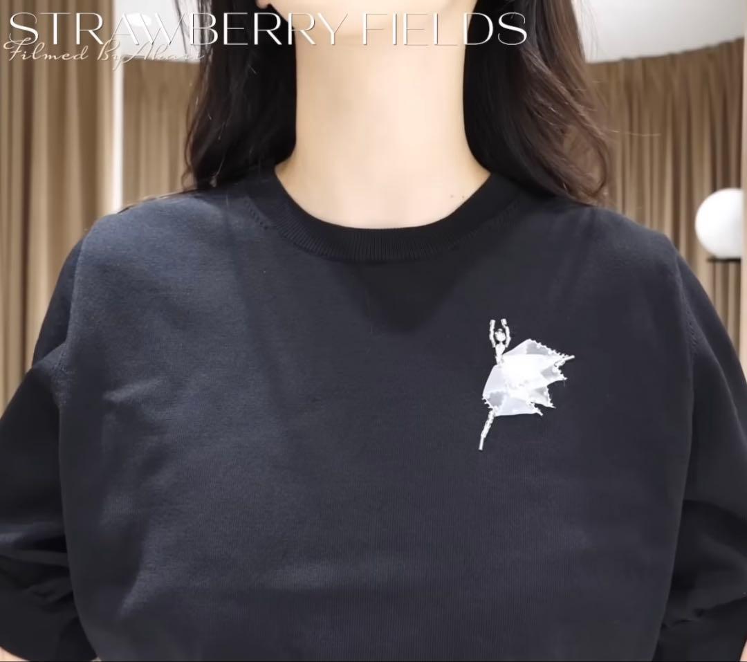 STRAWBERRY FIELDS 【新品】バレリーナモチーフ五分丈ニット