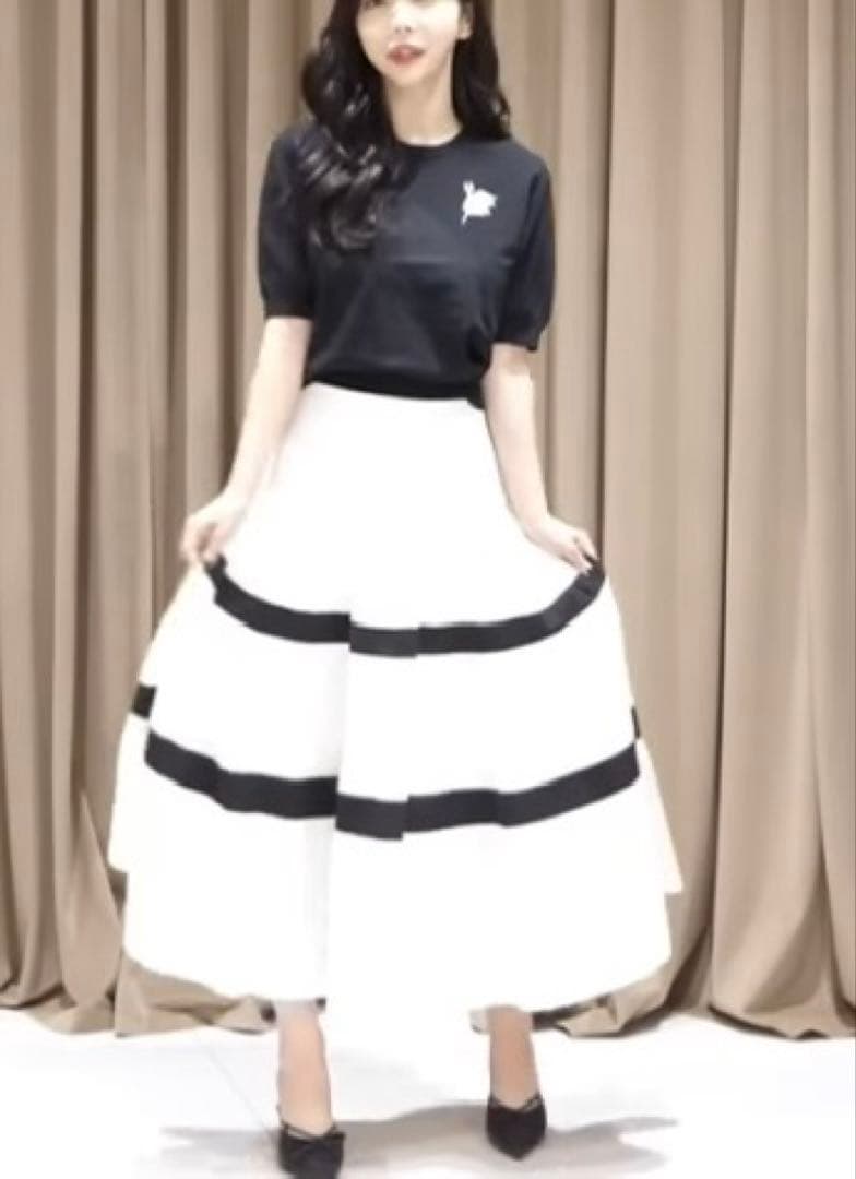 STRAWBERRY FIELDS 【新品】バレリーナモチーフ五分丈ニット